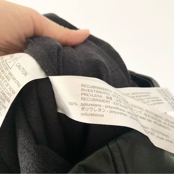 ZARA BLACK FAUX‎ LEATHER LEGGINGS - Picture 5 of 5